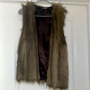 Faux fur vest